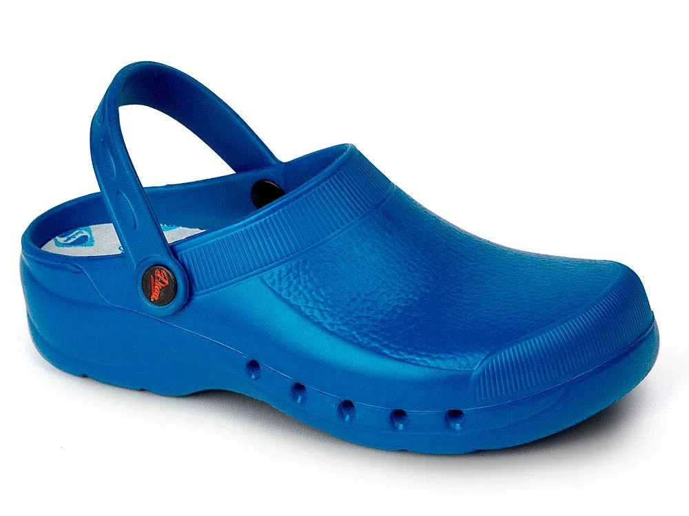 Dian Clog- Ultraleichter, Antibakteriall, Rutschfester Sicherheitstrainer, ideal für Krankenhaus-, Gesundheits-, Küchen- und Reinigungspersonal, Eva Blau, 38 EU