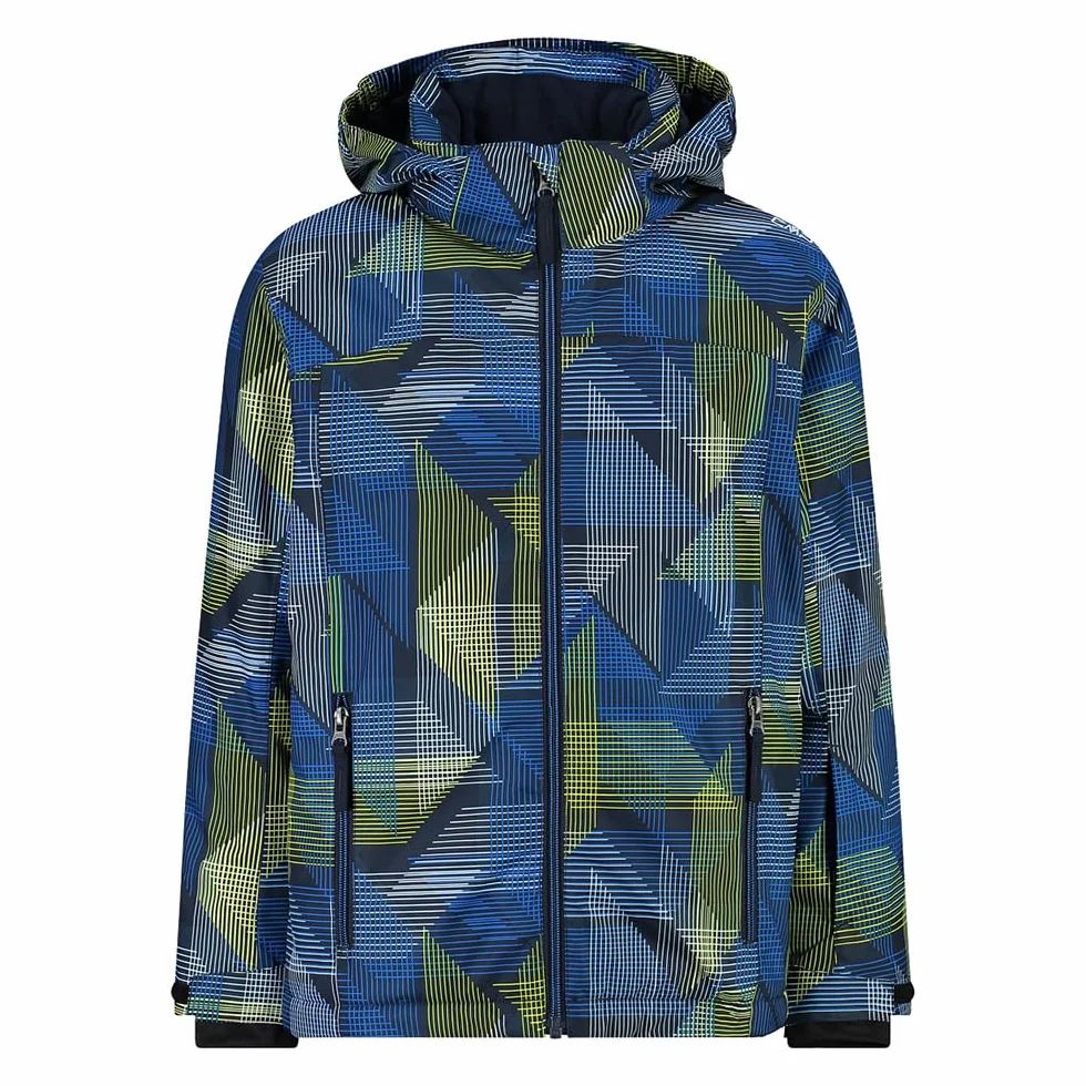 CMP Kid Jacket Snaps Hood Blue ROYAL-B.Blue-Winter Sun - 128