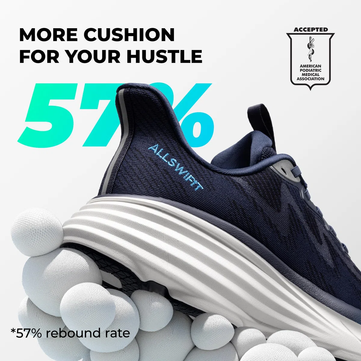 ALLSWIFIT Herren Slip-On Walking Schuhe Hands-Free Polsterung Lauf Tennis SwiftPlush rutschfeste Bequeme Workout Gym Sportliche Mode Sneakers