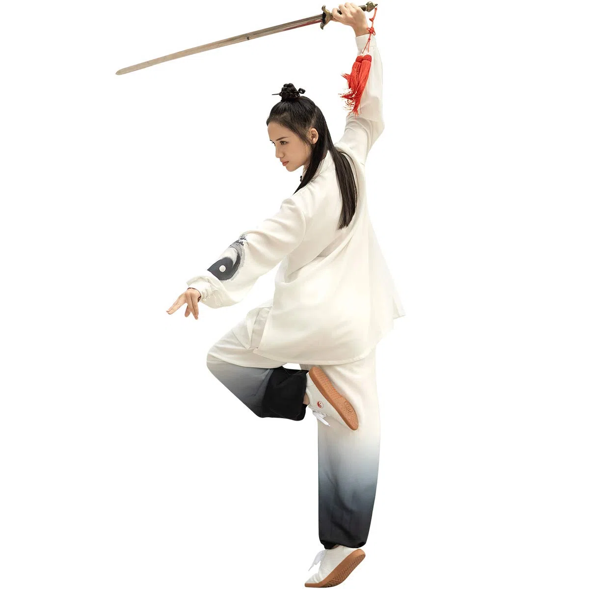 KSUA Unisex Kung Fu Kampfsport Uniform Seide Leinen Lange Ärmel Tai Chi Kleidung für Übungen Qi Gong Kung Fu Wung Chun