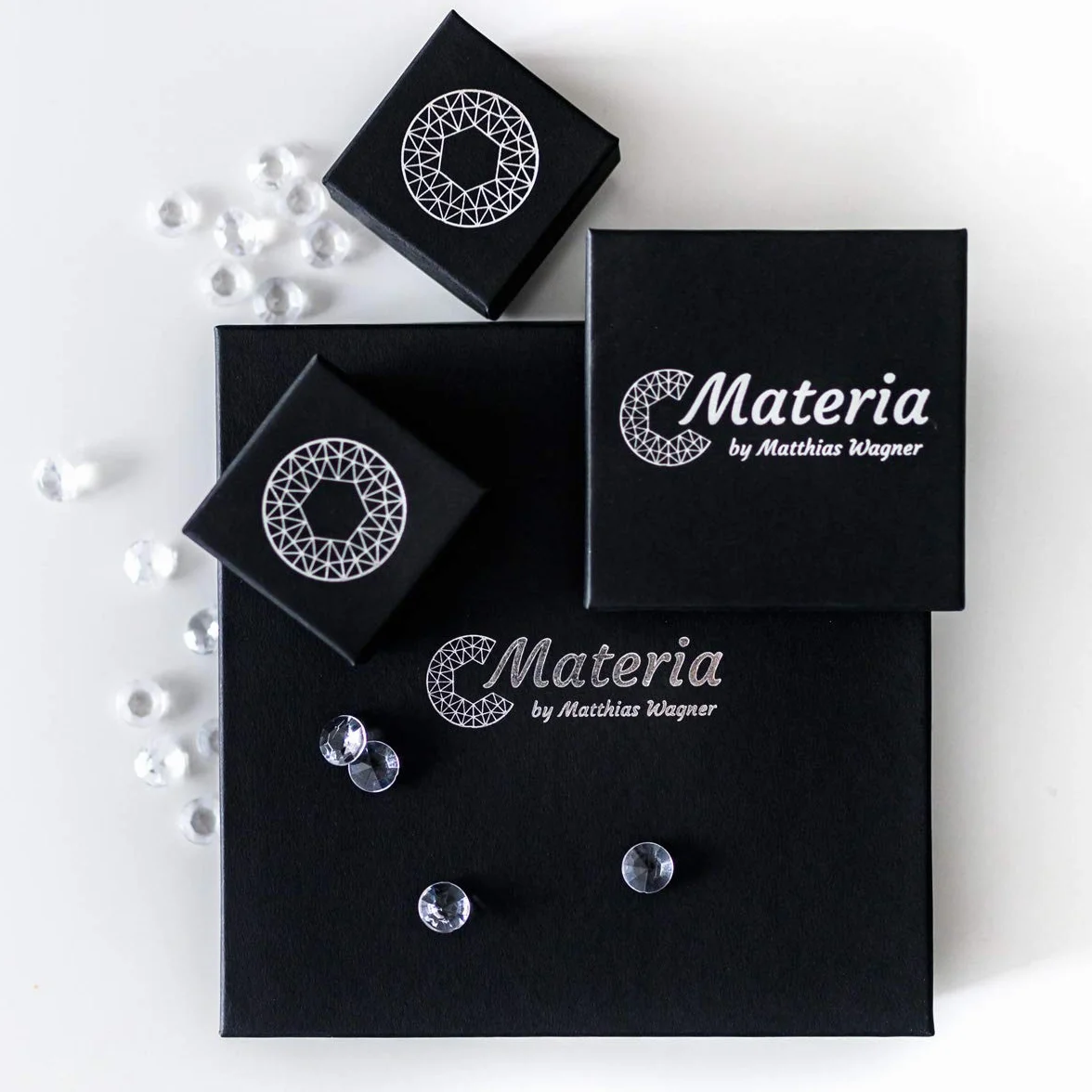 MATERIA by Matthias Wagner Blumen Karabinerverschluss 925 Silber für Armbänder Ketten