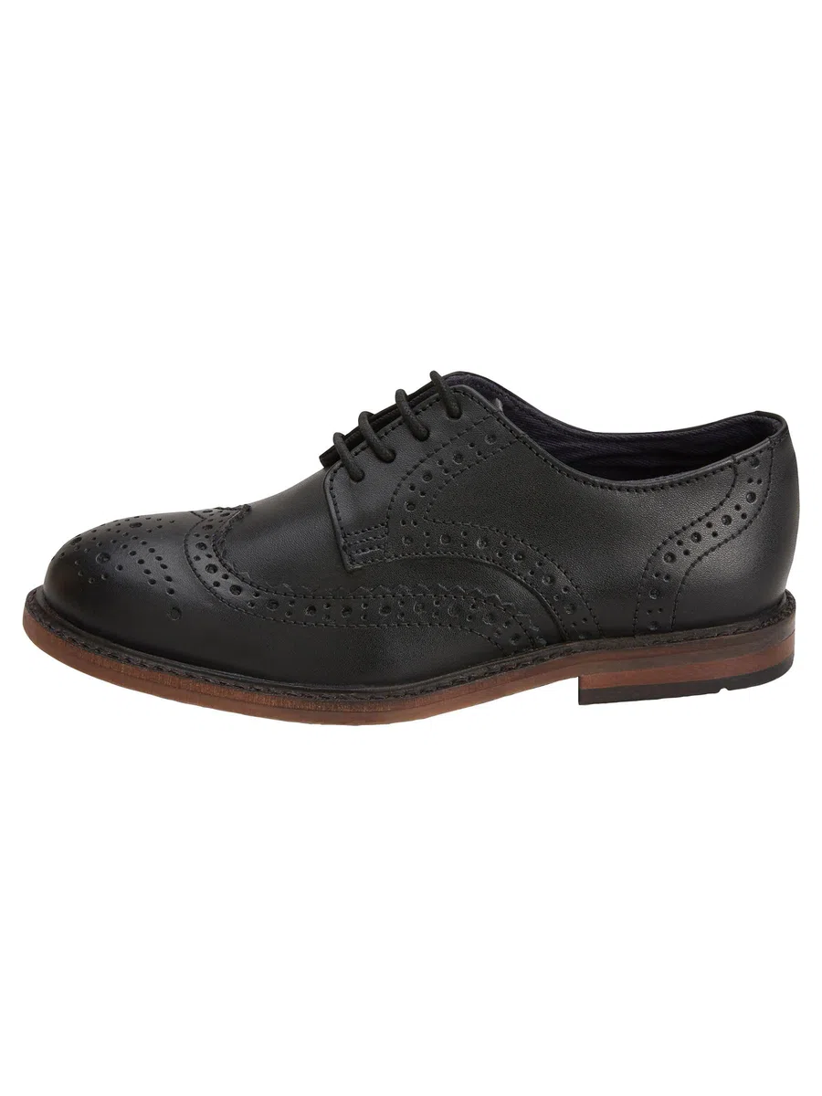 NEXT Jungen Standard Passform (F) Brogues zum Schnüren aus Leder
