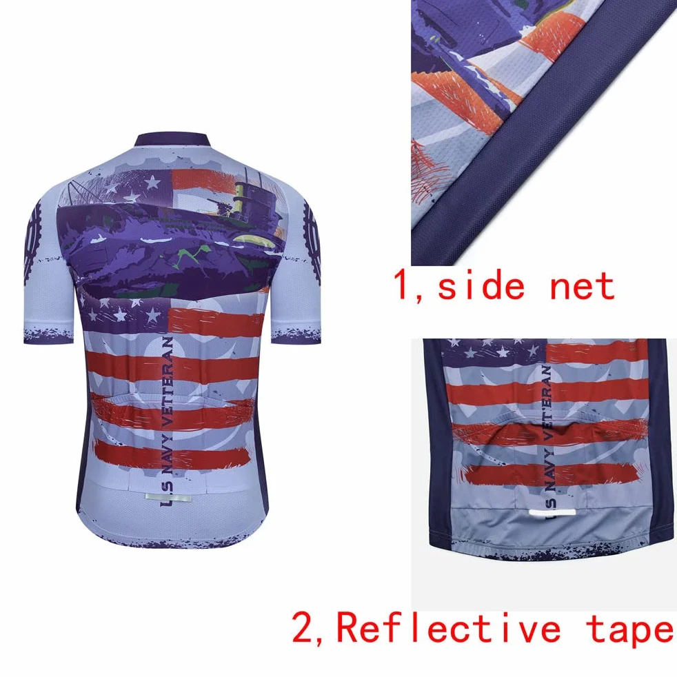 Radtrikot-Set für Herren, kurzärmeliges Hemd und 3D-Kissen-Shorts, gepolsterter Anzug, Bike-Top