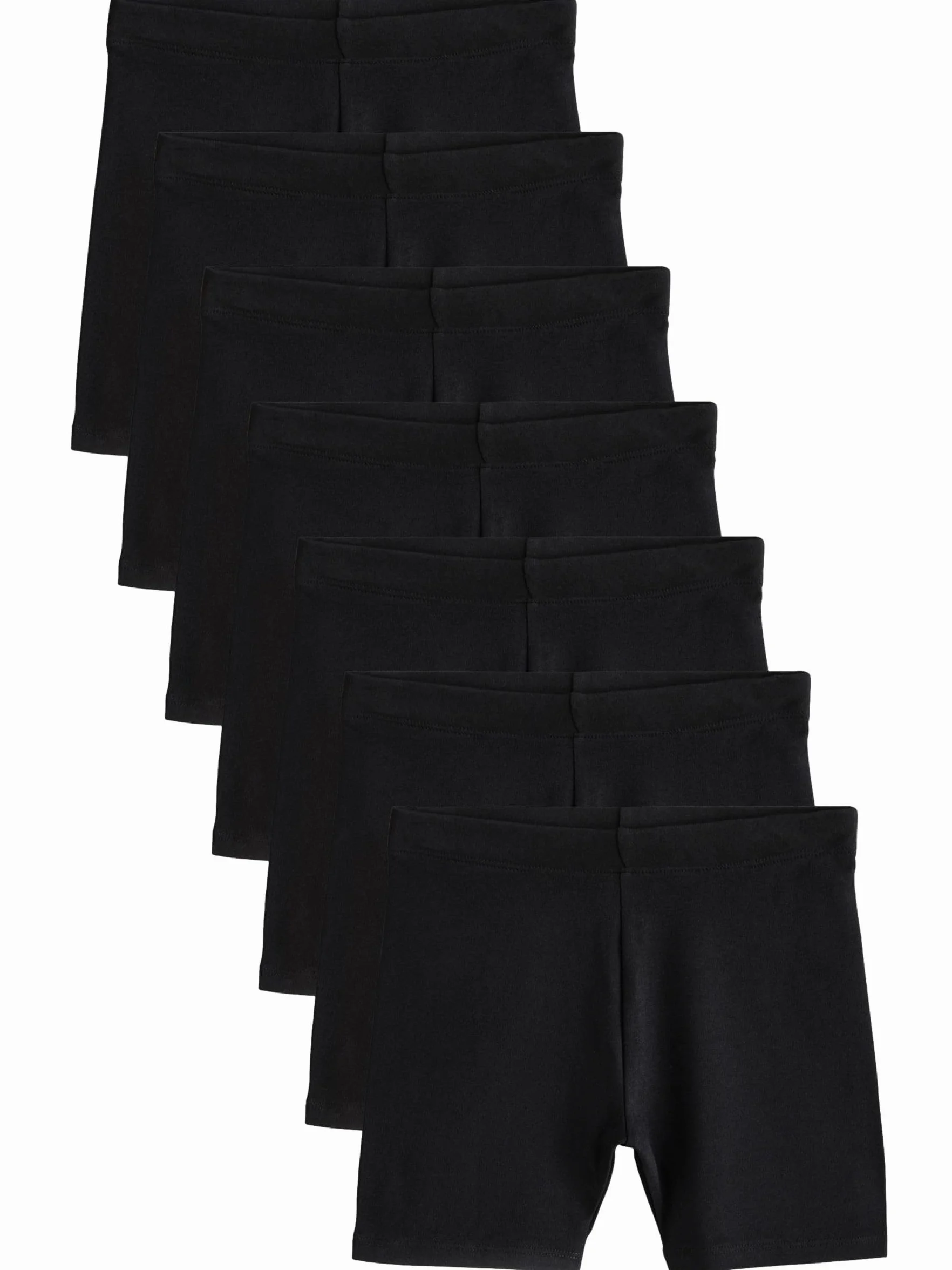 NEXT Mädchen Radlershorts mit viel Stretch, 7er-Pack Schwarz 168