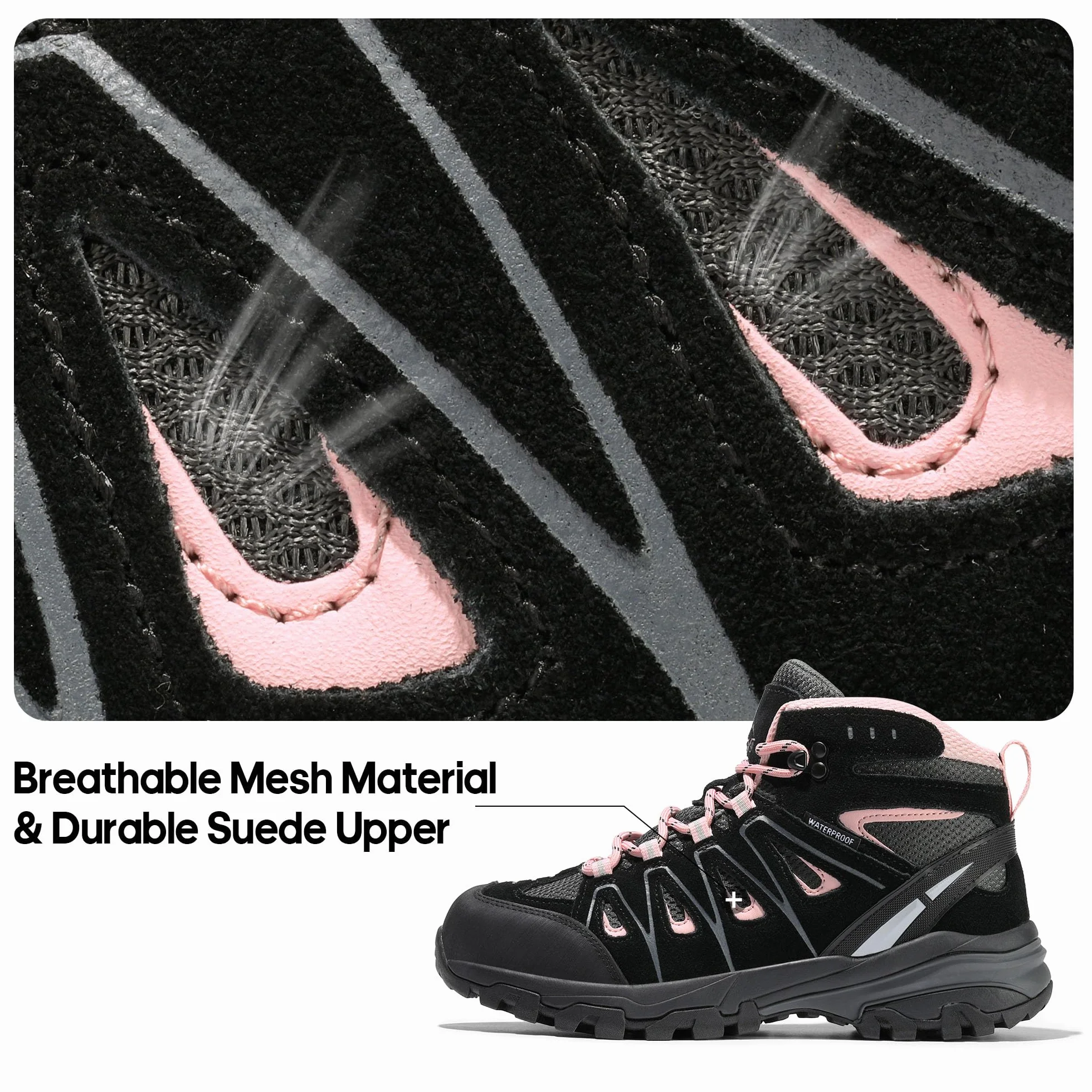 NORTIV 8 Adventurer Trekking-& Wanderhalbschuhe für Damen -Atmungsaktive Bequeme Damenstiefel