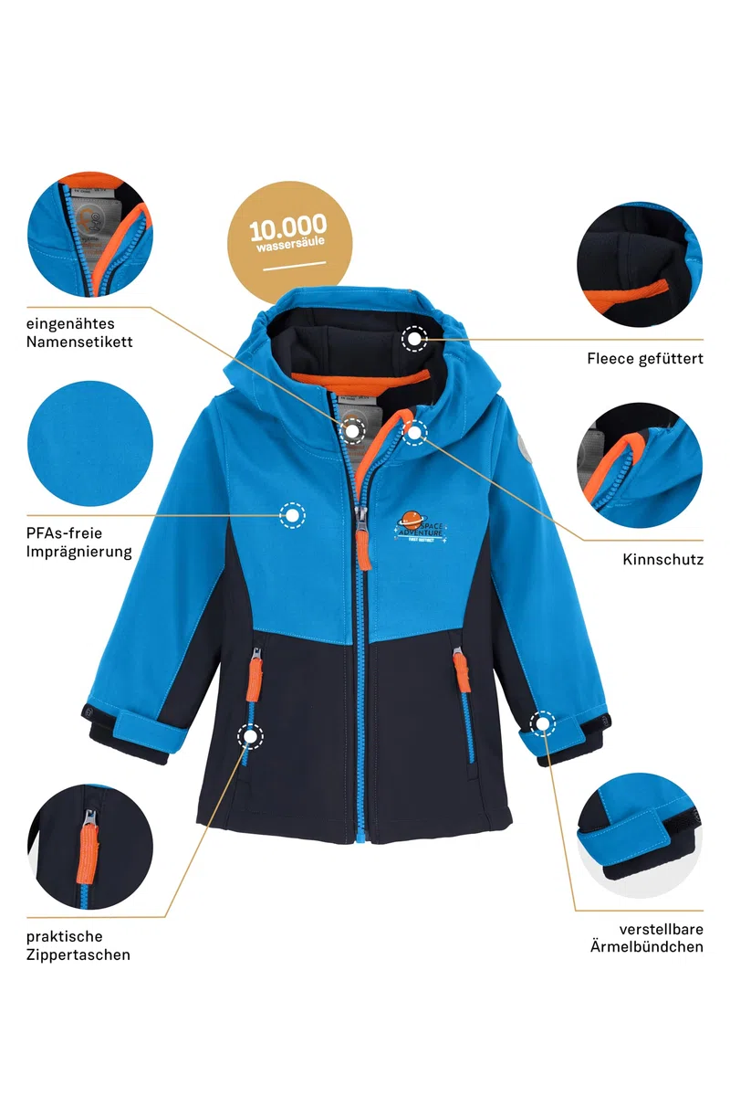 first instinct by killtec Unisex Fiow 5 Mns Sftshll Jckt Softshelljacke/Outdoorjacke mit Kapuze