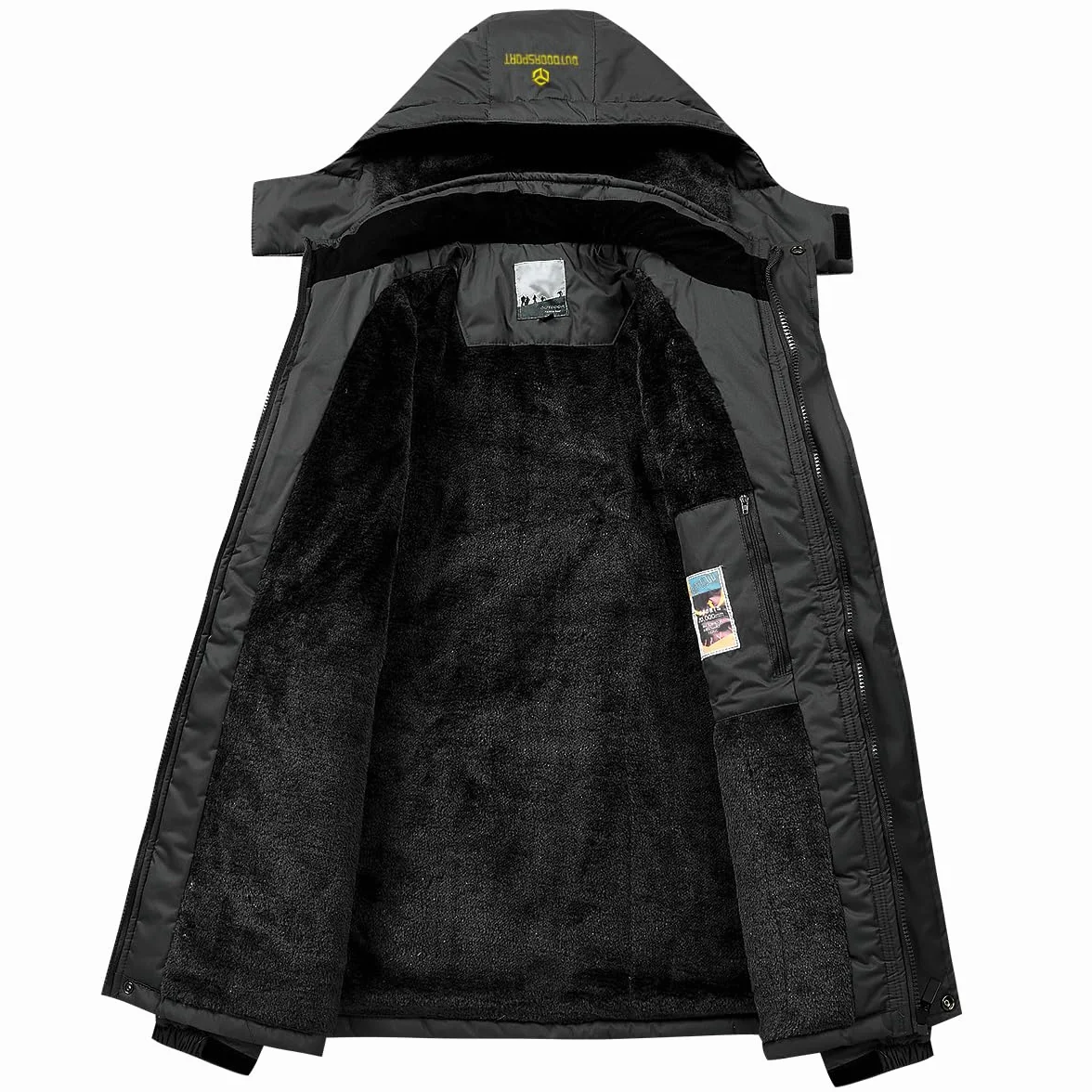 CARWORNIC Herren Winddichte Berg Ski Jacke Winter Warm Schnee Kapuze Windbreaker Wandern Snowboard Mantel