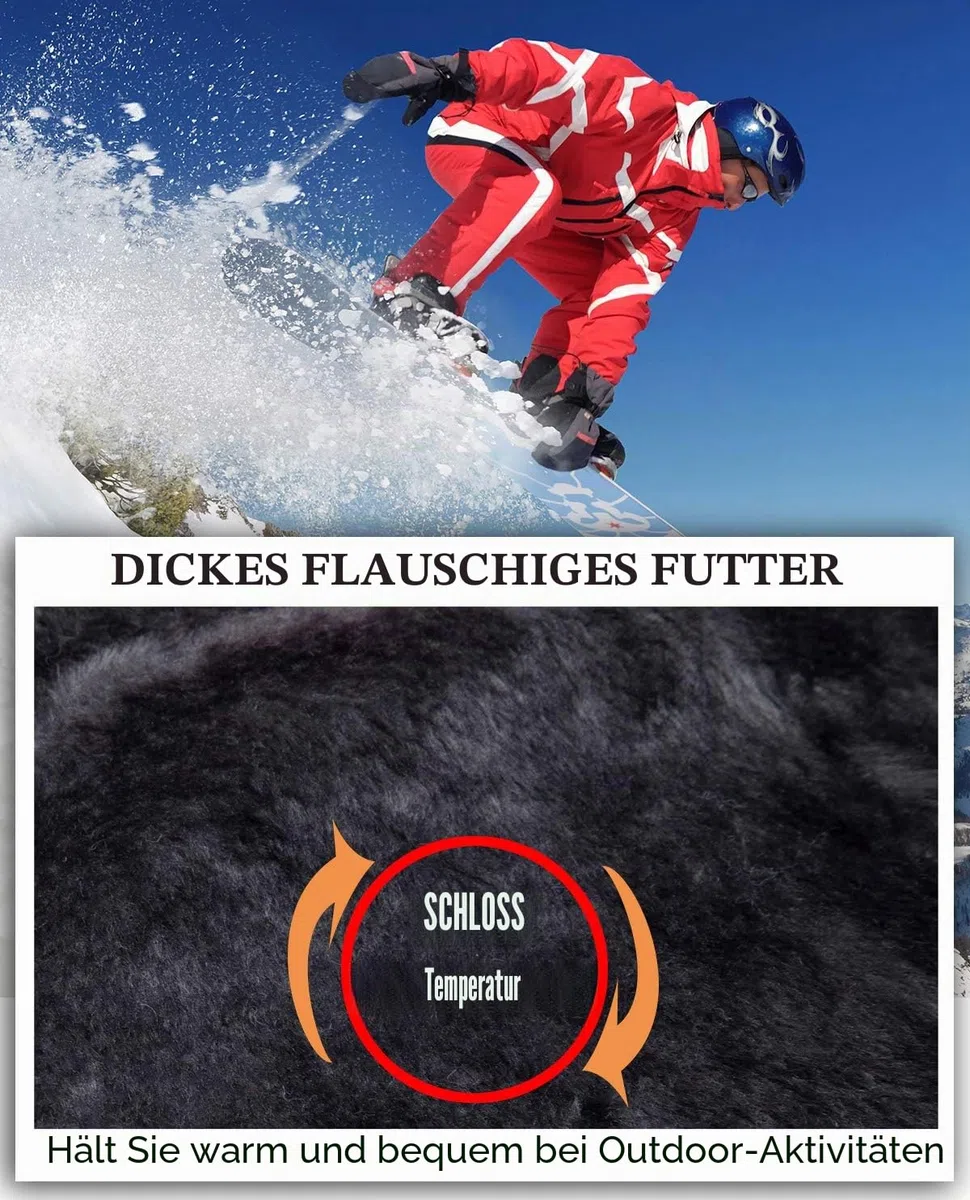 CARWORNIC Herren Winddichte Berg Ski Jacke Winter Warm Schnee Kapuze Windbreaker Wandern Snowboard Mantel