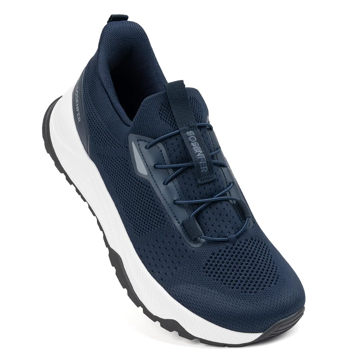 Sosenfer Slip on Herren Sneakers für Breite Füße, Hände-freie Atmungsaktive Wanderschuhe, rutschfeste Outdoor Sportschuhe für Männer