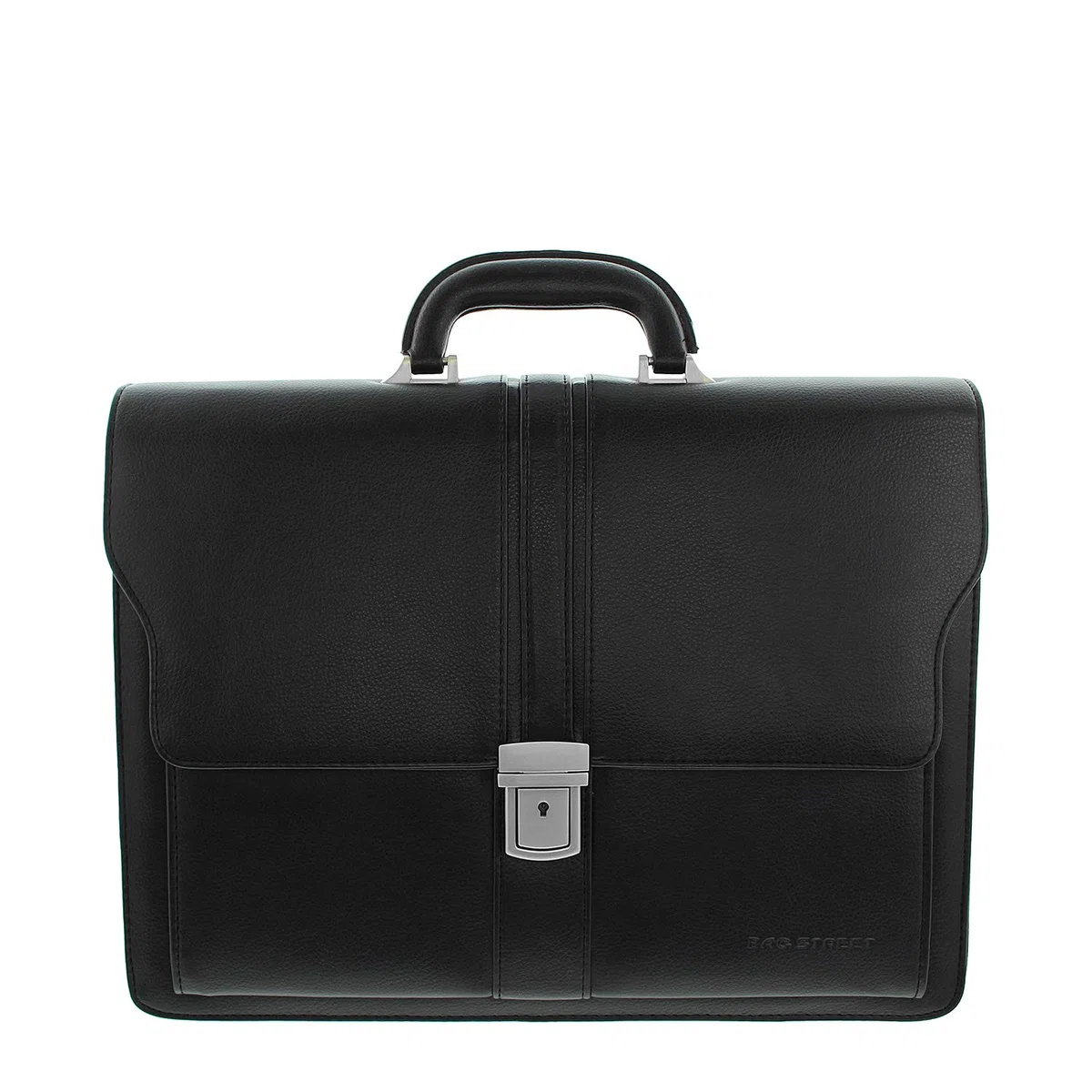 Bag Street Aktentasche Herren schwarz Kunstleder-Aktentasche Aktenkoffer Bürotasche, ohne, Schwarz