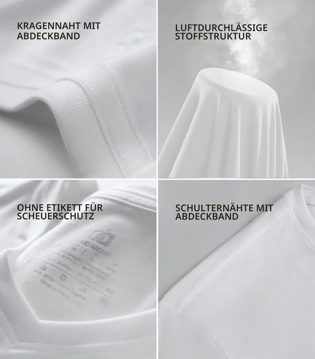 DAVID ARCHY Herren Unterhemden Business aus Micro Modal Tshirt Seidig Glatt Weich Kurzarm Atmungsaktiv Weste Unterhemd Männer 3er Pack