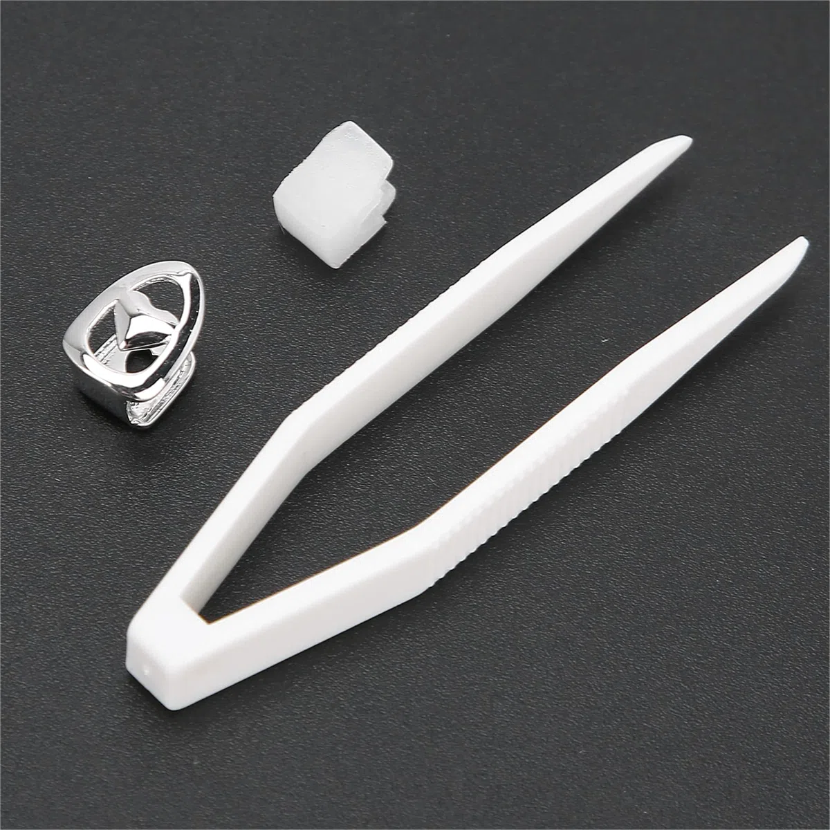 Hip Hop Halloween Falschzahn Dekoration Modischer Kupfer Zahn Silber Glossy Teeth für Festival Party Kostüm Accessoire