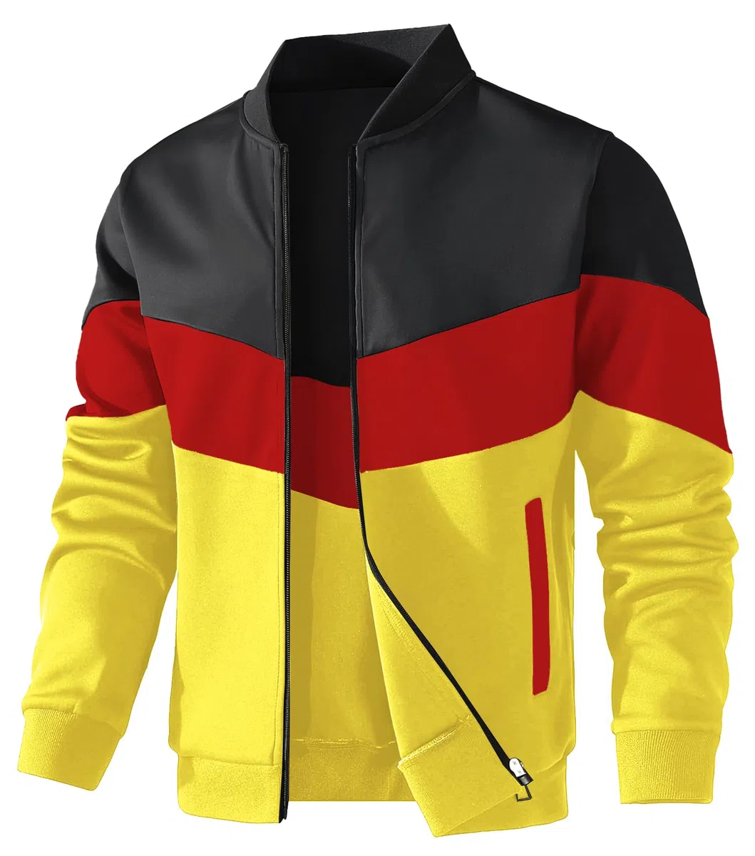 HYPESTFIT Herren leichte Jacke lässig Bomber Jacke Farbe Block Varsity Mantel