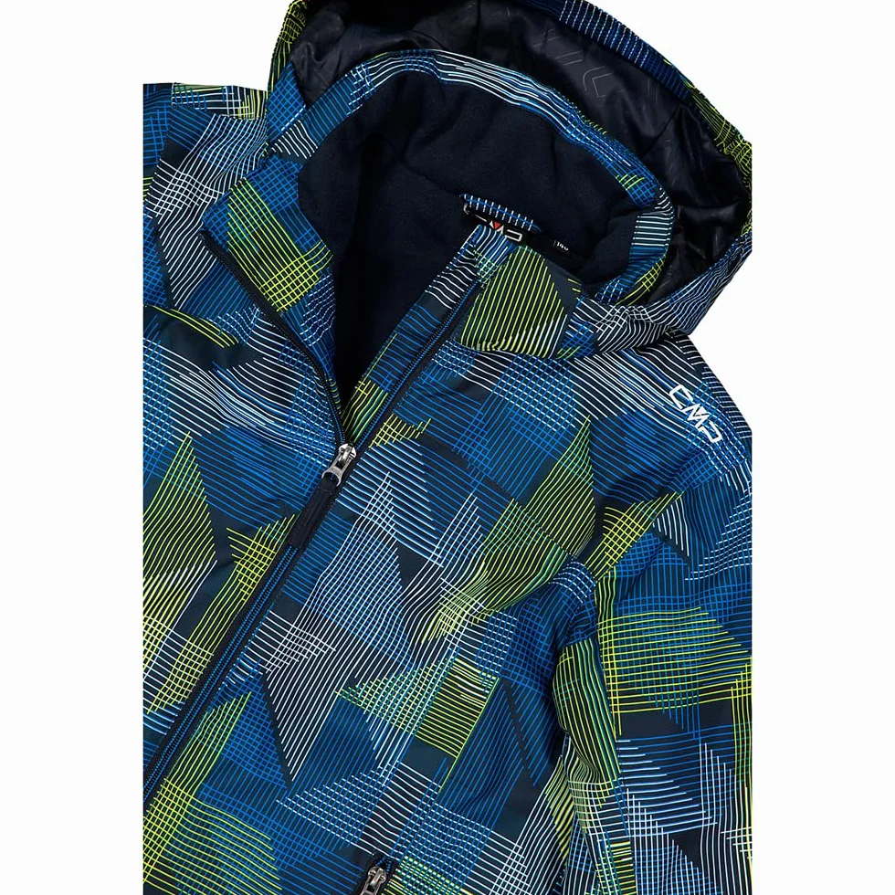 CMP Kid Jacket Snaps Hood Blue ROYAL-B.Blue-Winter Sun - 128