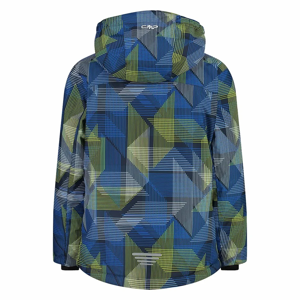 CMP Kid Jacket Snaps Hood Blue ROYAL-B.Blue-Winter Sun - 128