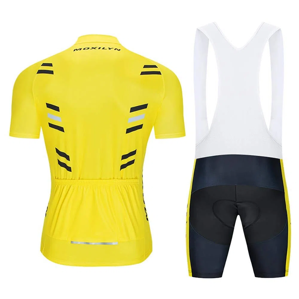 Moxilyn Radtrikot Set Herren Kleidung Radfahren Outfit Radtrikot Herren Kurzarm MTB Jersey + 9D Gel Hosen Herren Sommer Radfahren Kleidung Atmungsaktiv Schnell trocknend
