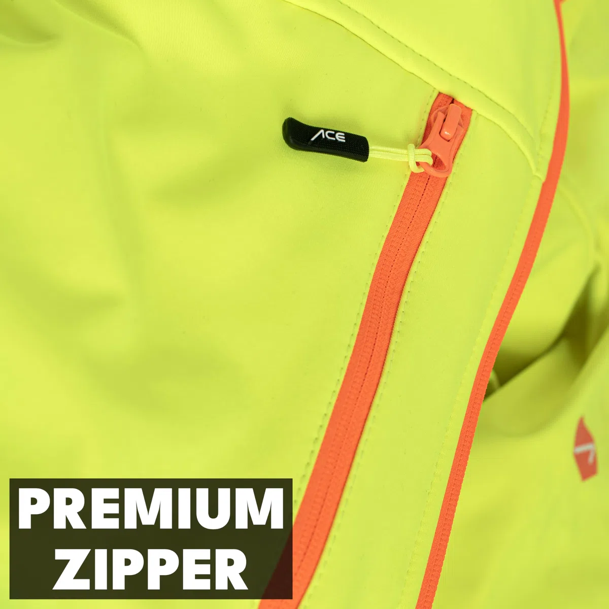ACE Neon Lite Warnschutz-Jacke - Softshell-Warnjacke inkl. Reflektoren und abnehmbarer Kapuze - EN ISO 20471