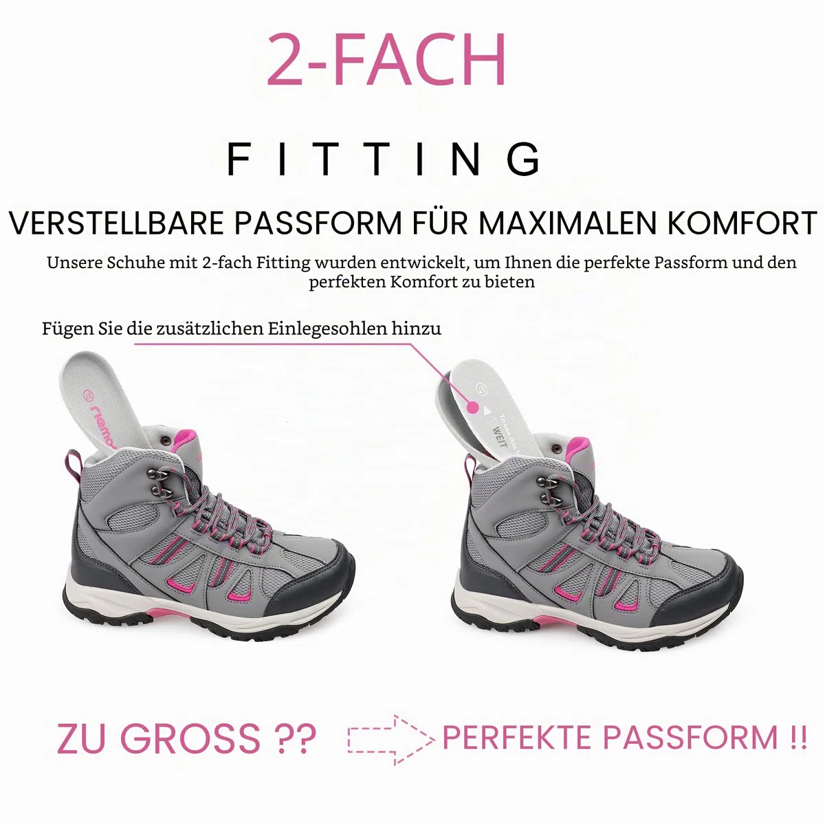 riemot Wanderschuhe Damen Trekkingschuhe rutschfeste Wanderstiefel Outdoor Schuhe Hiking Trekking Boots