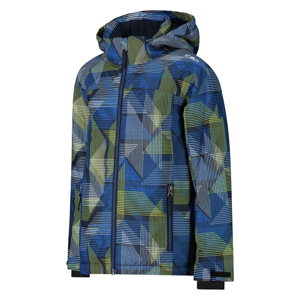 CMP Kid Jacket Snaps Hood Blue ROYAL-B.Blue-Winter Sun - 128
