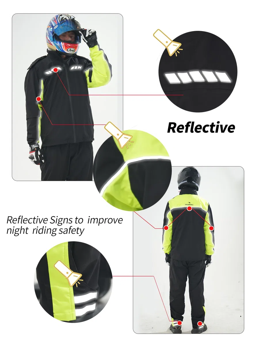 Regenanzug für Herren und Damen, wasserdichte Regenjacke für Motorrad, Golf, Wandern, Radfahren, Regenausrüstung