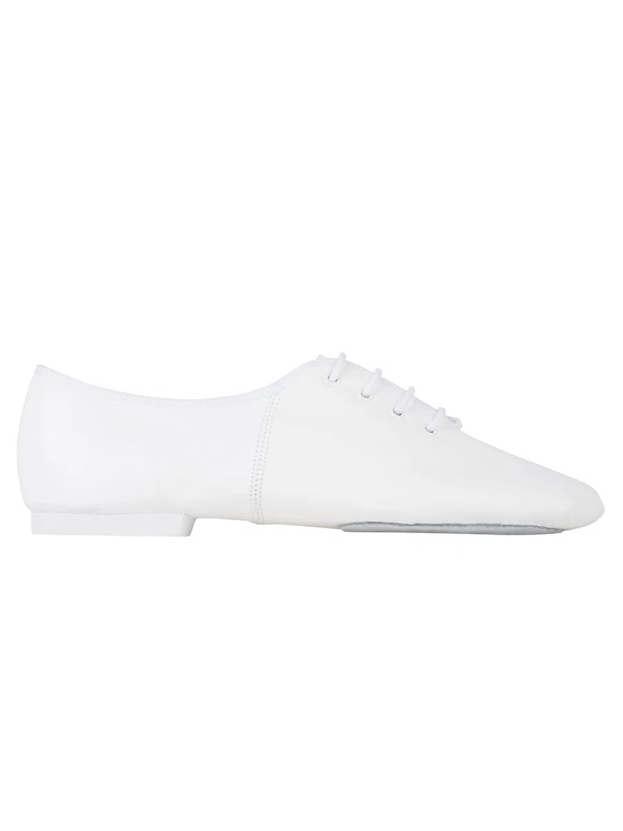 So Danca JZE09 Jazzschuh Gymnastik Schlupfschuh Leder mit Stretch, Geteilte Gummisohle, Weite M