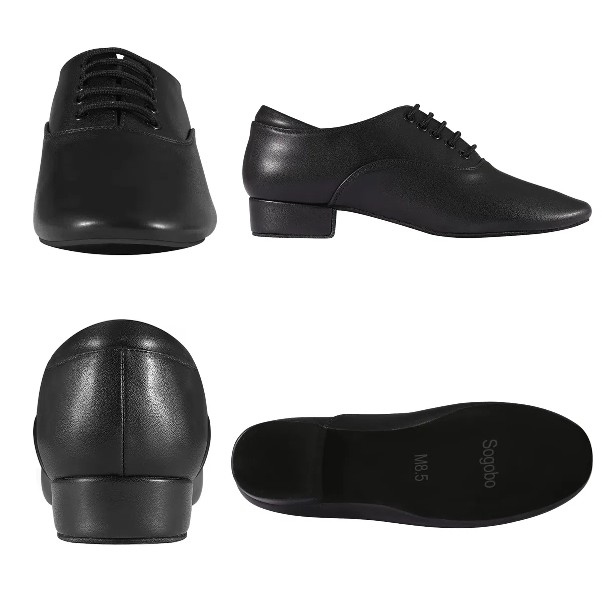 Schwarze Ballsaal-Tanzschuhe Leder Charakter Schuhe für Herren Salsa Latin Tango Dancing,