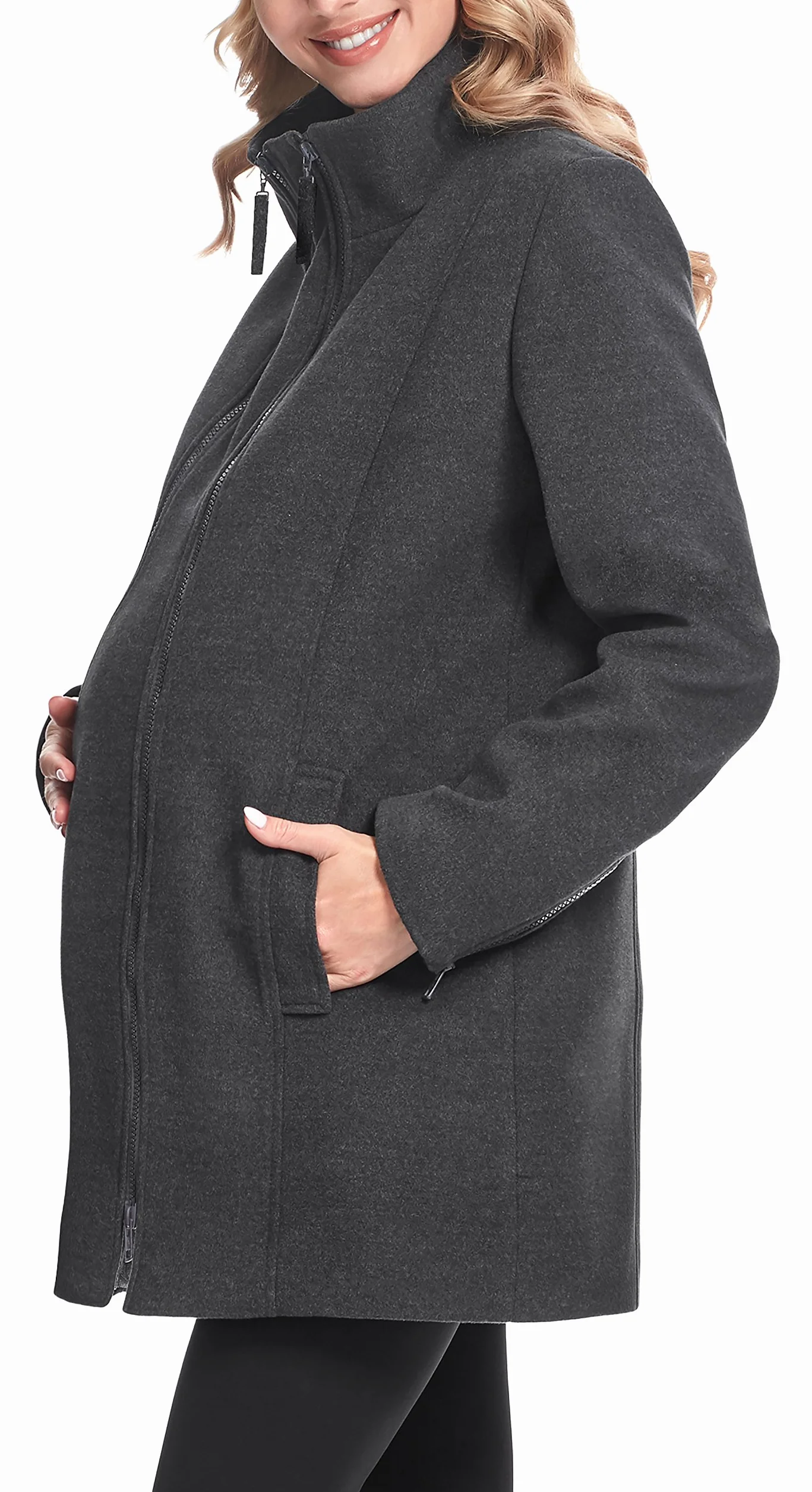 Be Mammy Damen Umstandsmantel Übergangsmantel BE20-174
