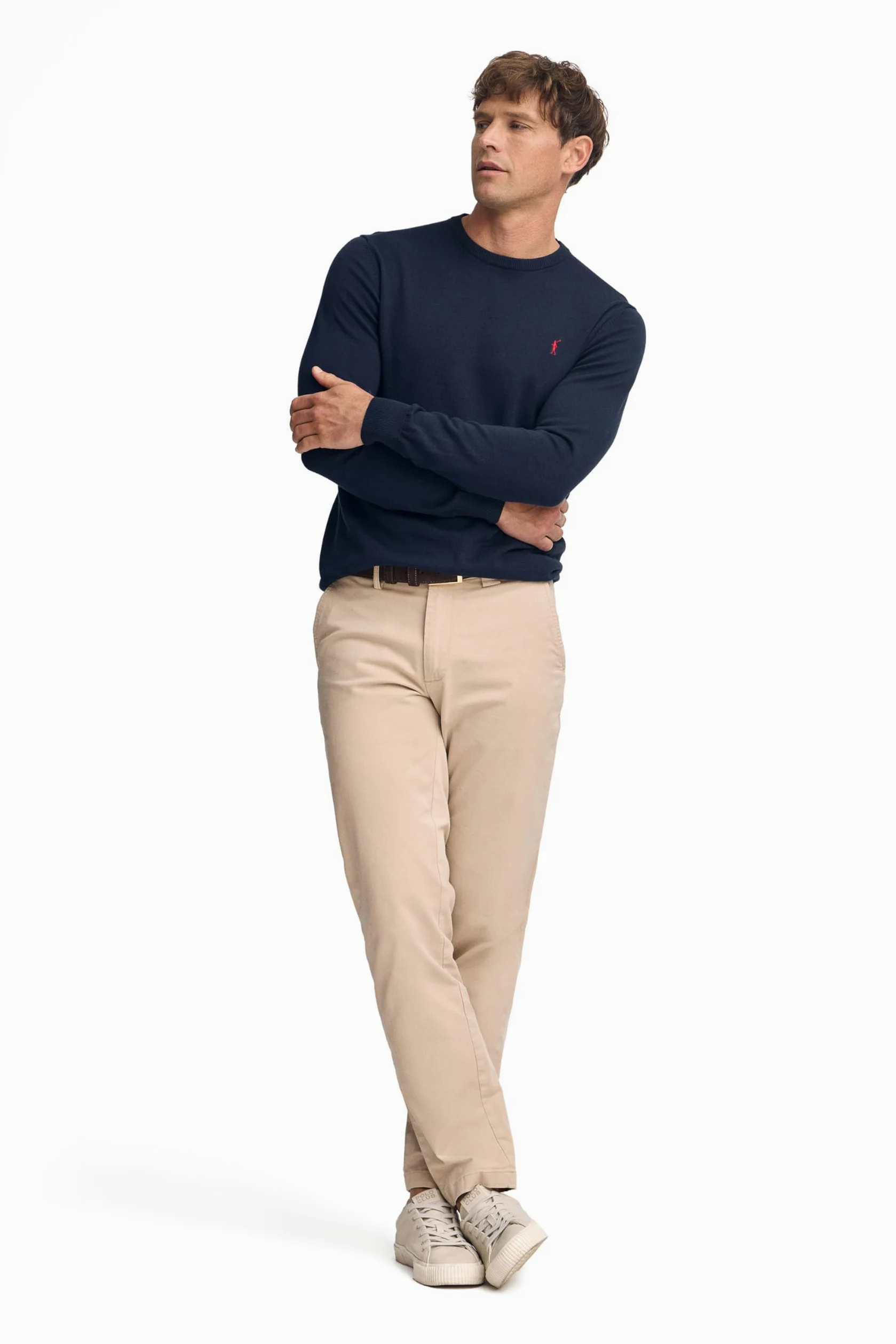 Polo Club Strickpullover mit Zopfmuster mit Rigby Go-Logo - Herren - 100% Baumwolle
