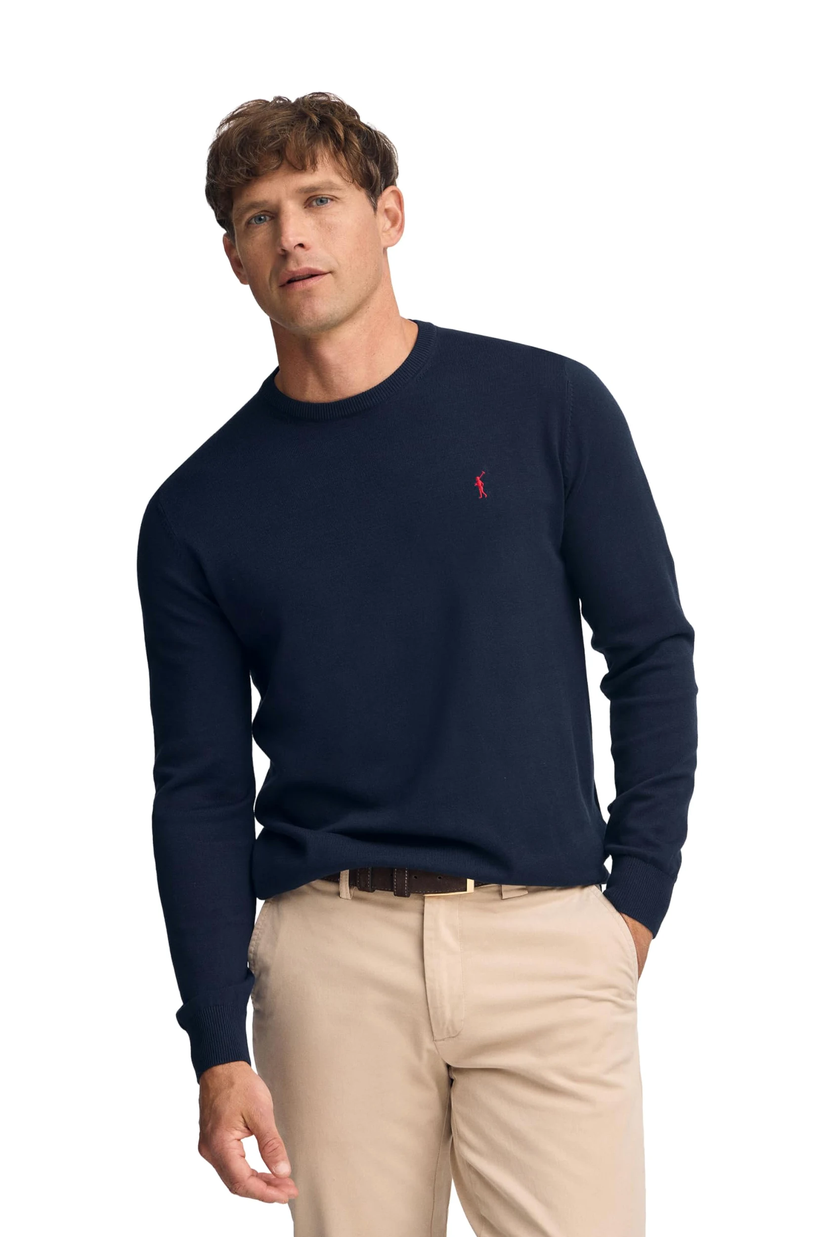 Polo Club Strickpullover mit Zopfmuster mit Rigby Go-Logo - Herren - 100% Baumwolle