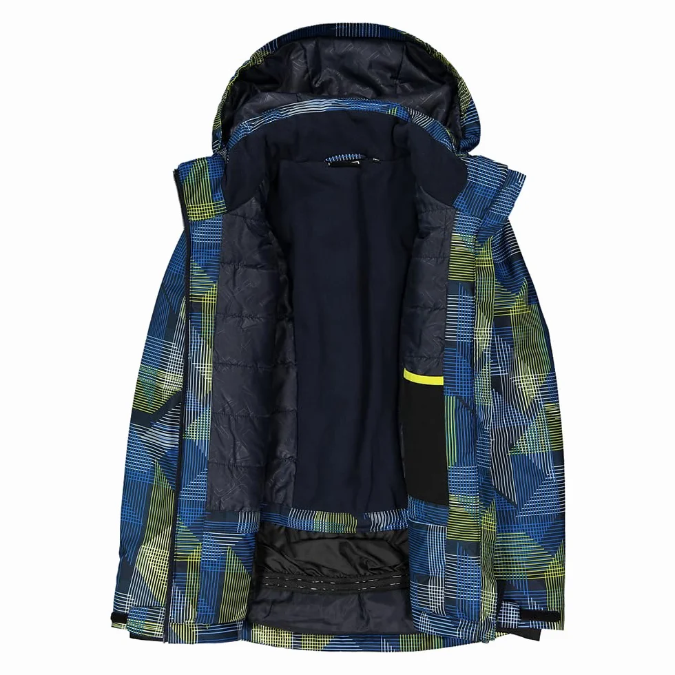 CMP Kid Jacket Snaps Hood Blue ROYAL-B.Blue-Winter Sun - 128
