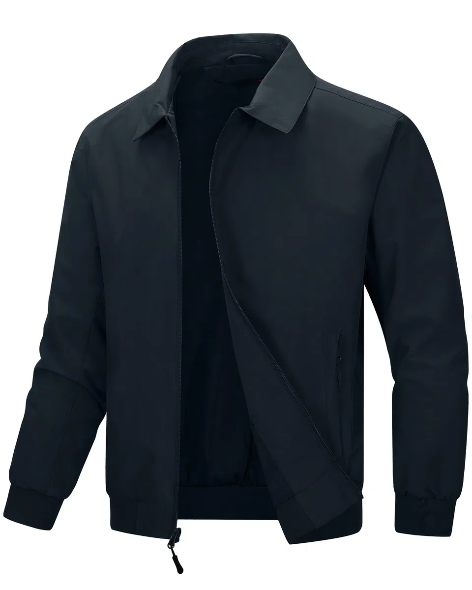 33,000ft Herren Dünne Bomberjacke Leicht Übergangsjacke Frühling Sommer Outdoor Jacke Lässig Sportjacke mit Reißverschluss