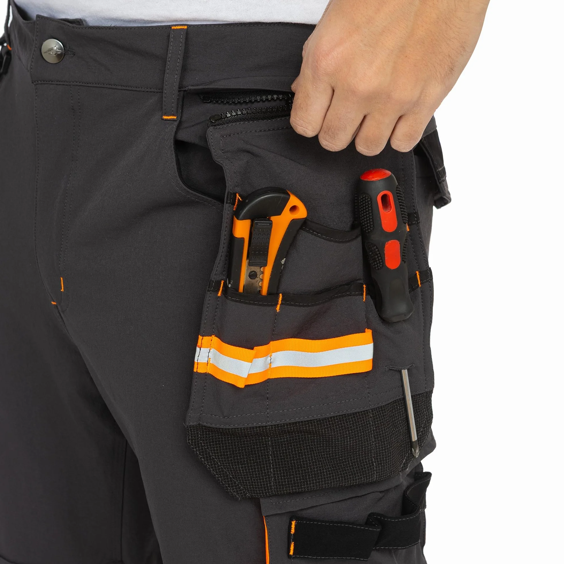 BWOLF Vector Kurze Arbeitshose Herren – Robuste & Flexible Arbeitsshorts aus 90 % Nylon, 10 % Elasthan – Leicht, Dehnbar, mit Taschen