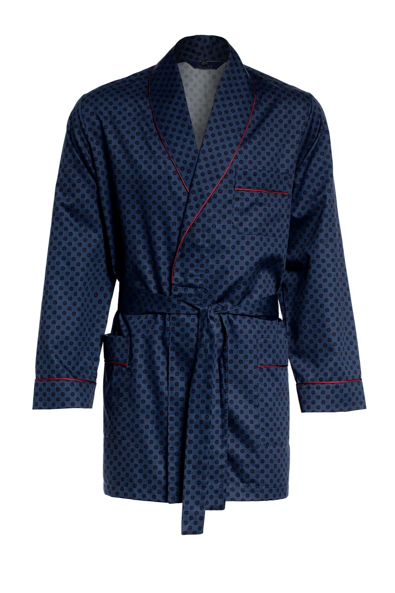 Herren Morgenmantel – kurz – Bademantel Revise RE-509 - Elegant - 100% Baumwolle