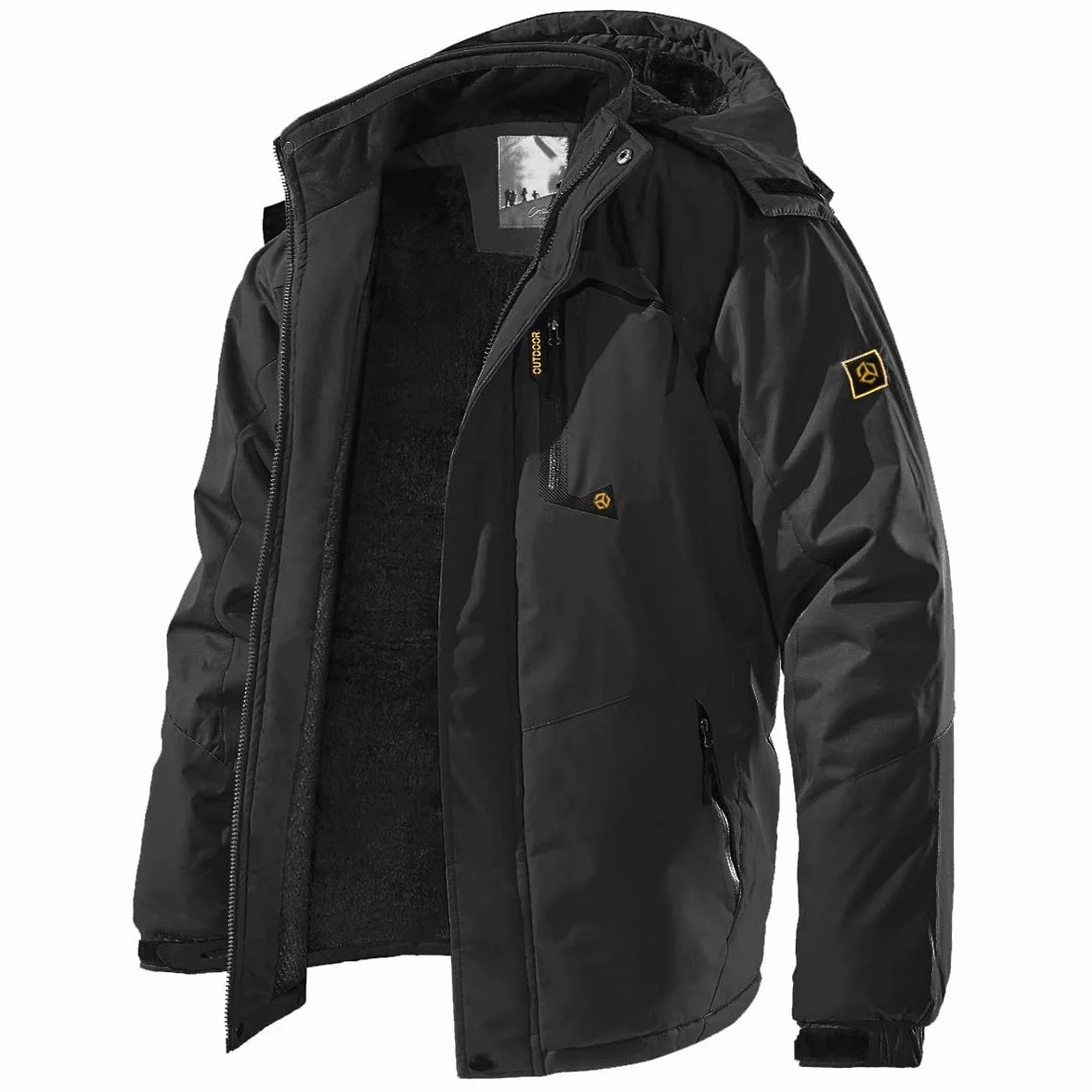 CARWORNIC Herren Winddichte Berg Ski Jacke Winter Warm Schnee Kapuze Windbreaker Wandern Snowboard Mantel