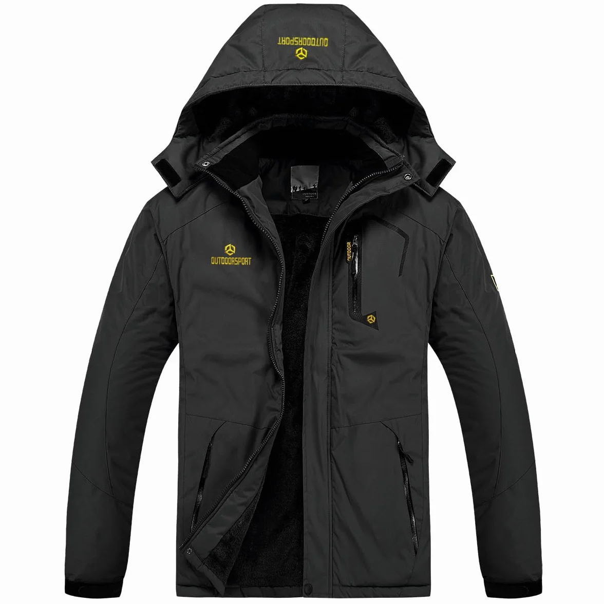 CARWORNIC Herren Winddichte Berg Ski Jacke Winter Warm Schnee Kapuze Windbreaker Wandern Snowboard Mantel
