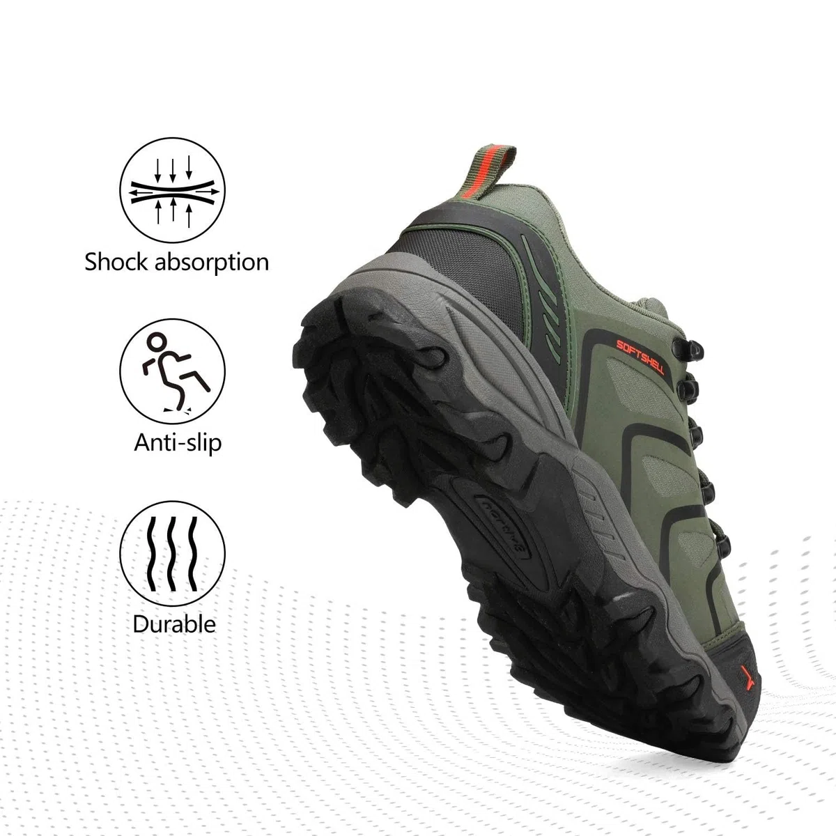 NORTIV 8 Herren wasserdichte Wanderschuhe Low Top Leichte Outdoor Trekking Camping Trail Wanderschuhe