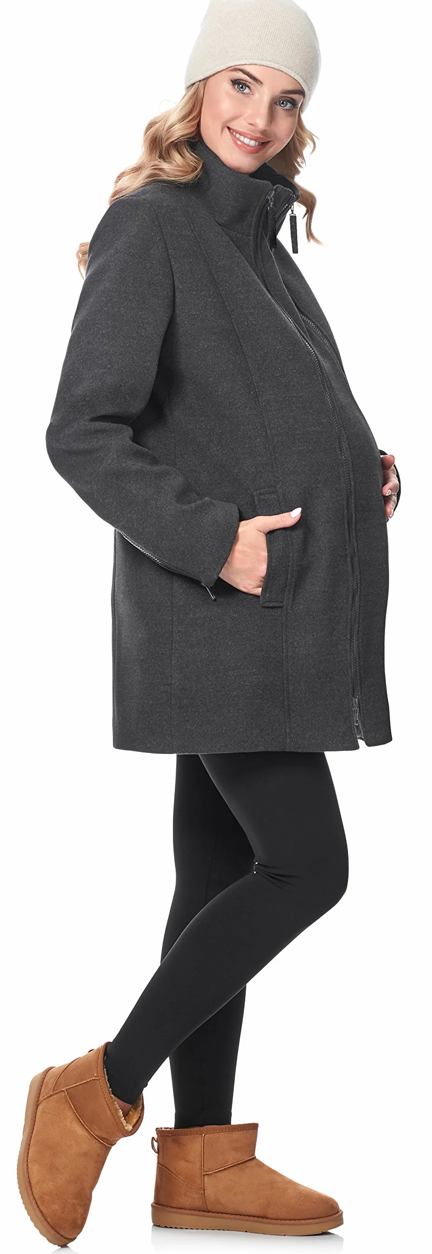 Be Mammy Damen Umstandsmantel Übergangsmantel BE20-174