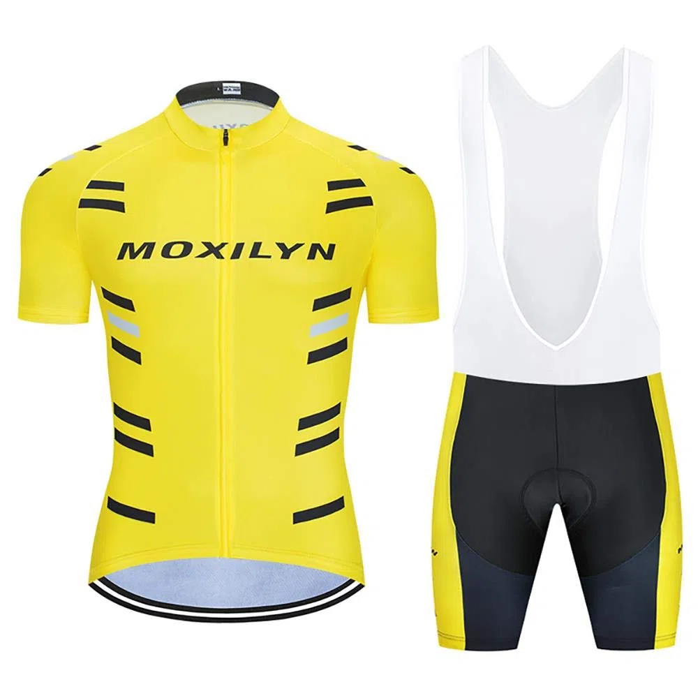 Moxilyn Radtrikot Set Herren Kleidung Radfahren Outfit Radtrikot Herren Kurzarm MTB Jersey + 9D Gel Hosen Herren Sommer Radfahren Kleidung Atmungsaktiv Schnell trocknend