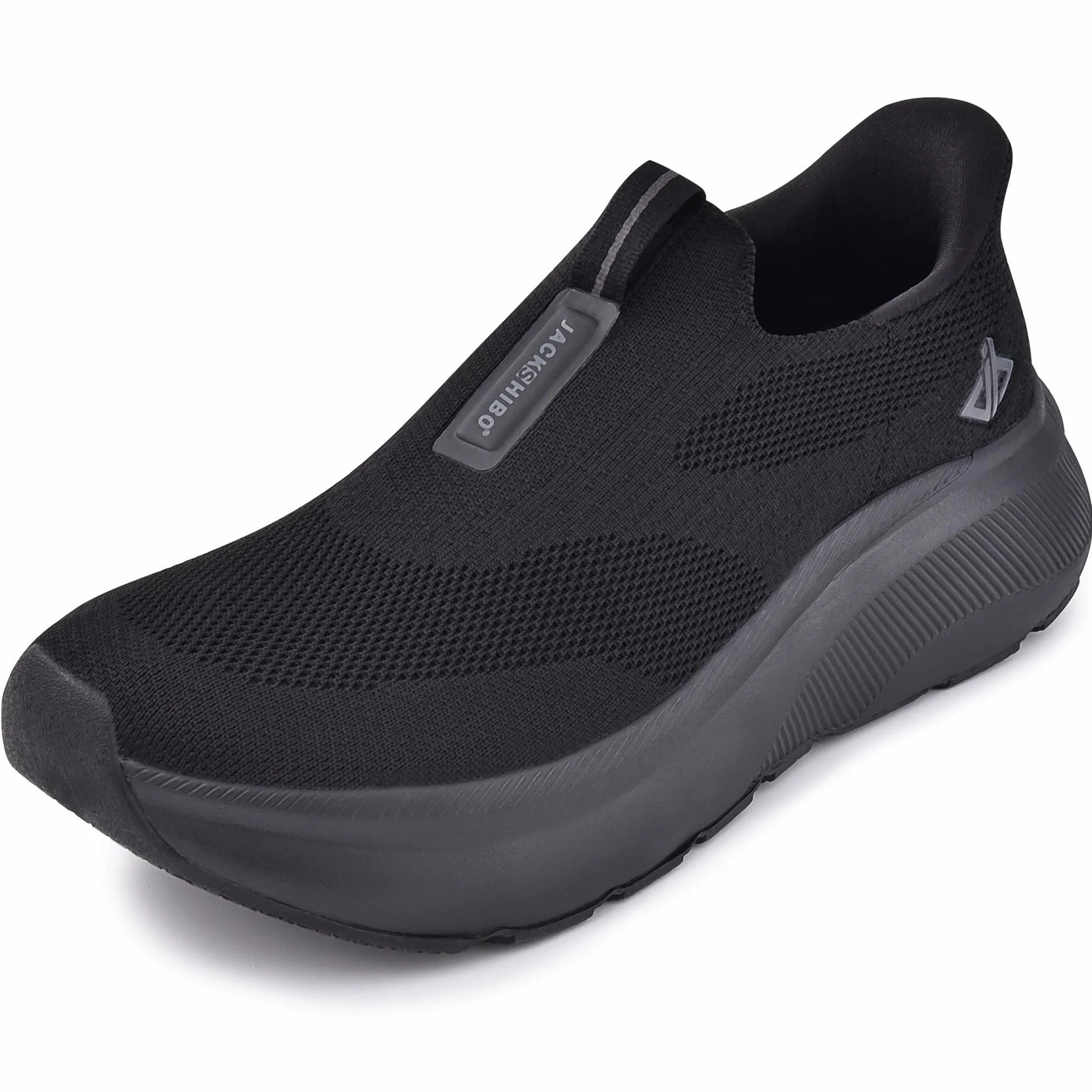 JACKSHIBO Hände frei Slip in Herren Schuhe Slip on Sneakers Fußbogenstütze Orthopädische Schuhe Memory Foam Walkingschuhe Mit Weite Zehenbox Nullabsatz Sohlen