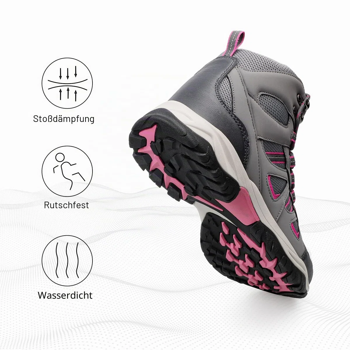 riemot Wanderschuhe Damen Trekkingschuhe rutschfeste Wanderstiefel Outdoor Schuhe Hiking Trekking Boots