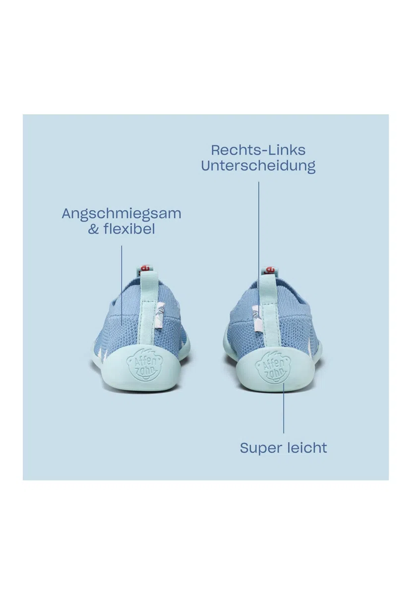 Affenzahn Hausschuh Knit Flinky zum Reinschlüpfen rutschfest, flexibel, leicht für Kindergarten und Kita Größe 21-32
