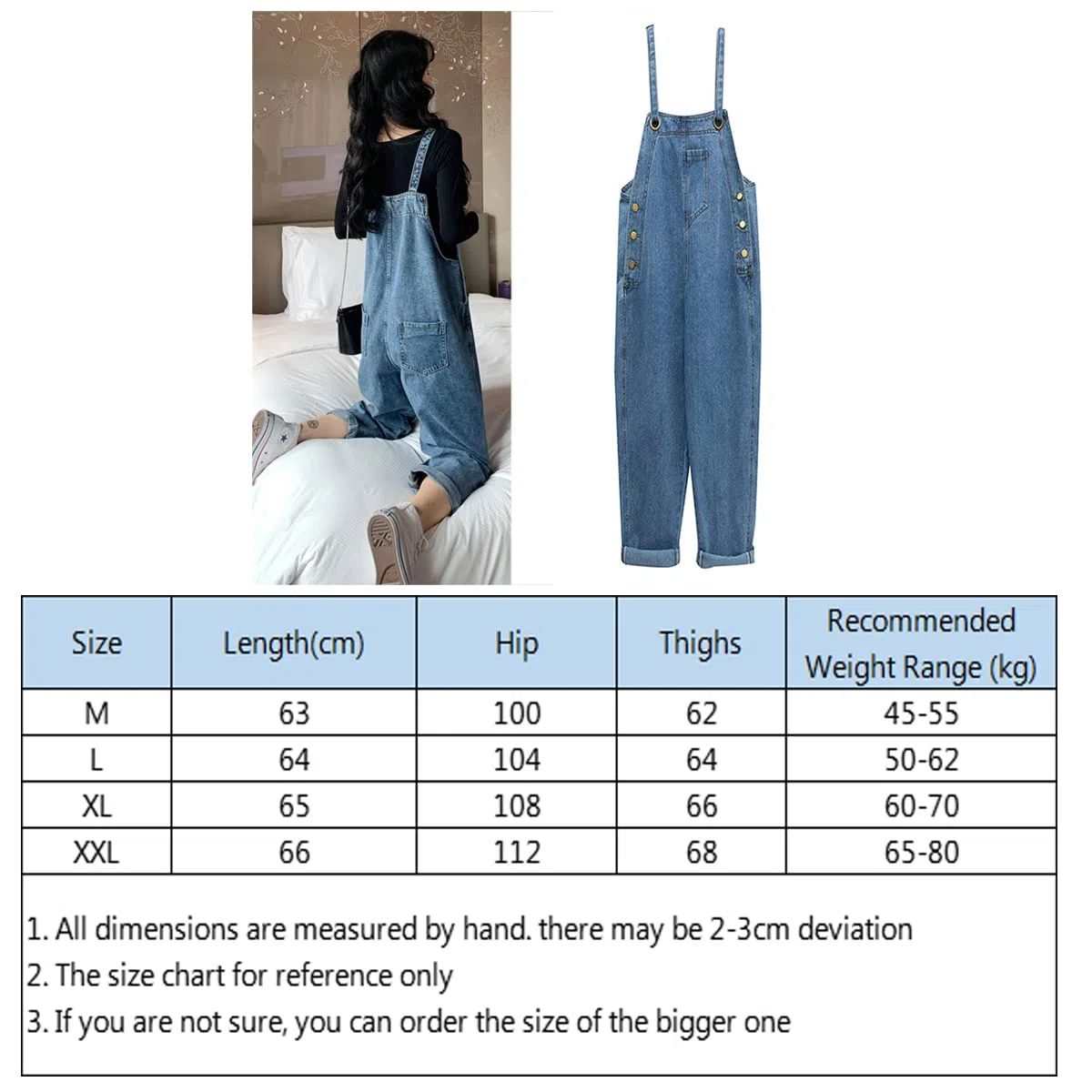 Umstands Latzhose Damen Denim LatzJeans große Größe Umstandsmode Lätzchen Overalls Schwangere Denim Latzhose Jeans Jumpsuits Sommeroverall Schwangerschaftshosen,M-XXL, 40-80KG