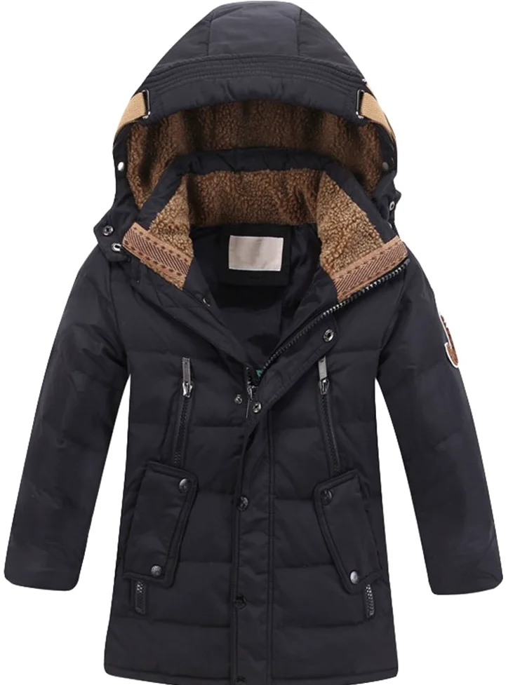 Vogstyle Jungen Winterjacke mit Kapuze Jacken Blouson Kinder Kapuzenparka Warm Blouson Wintermantel