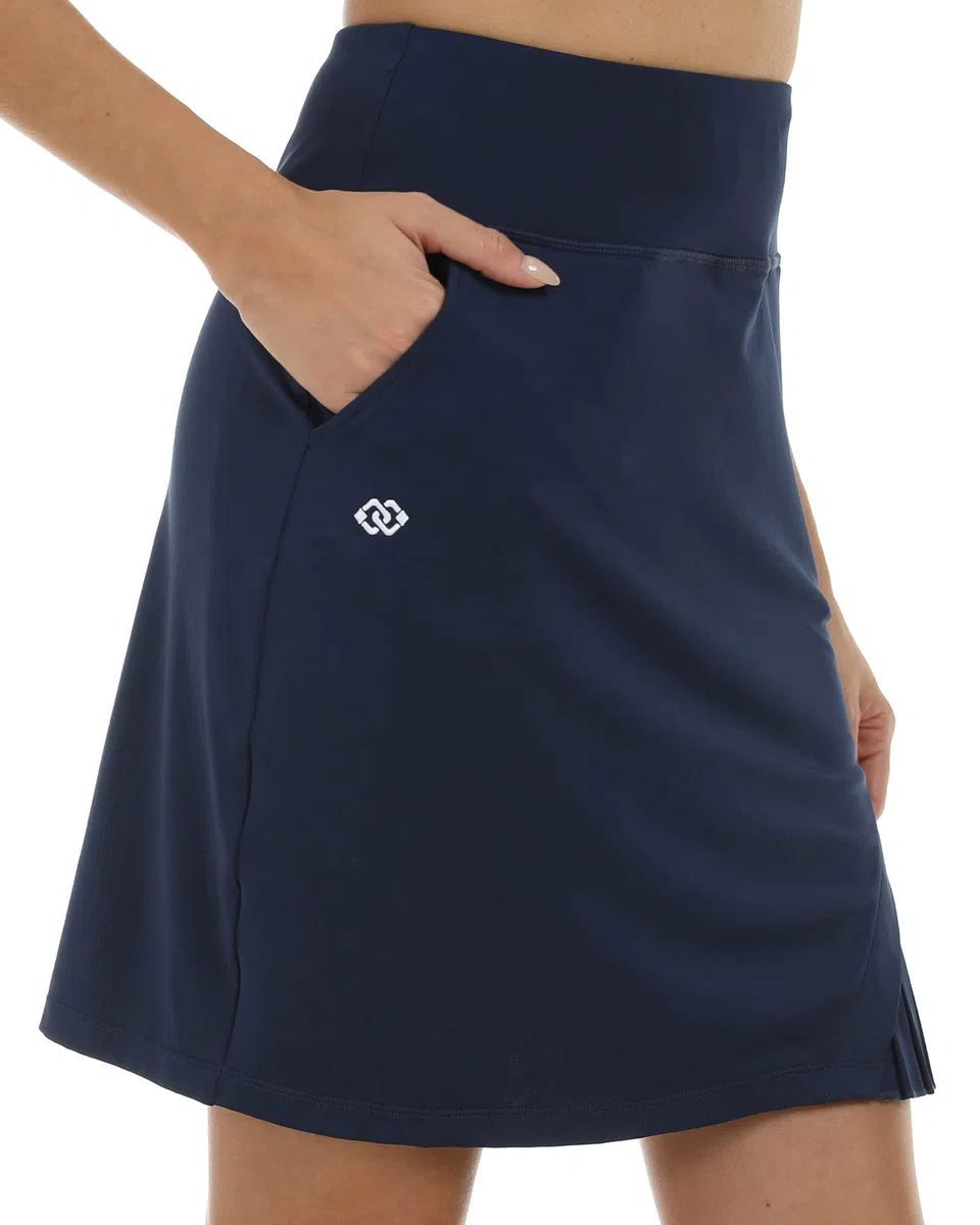 MoFiz Damen Tennisrock Sportlicher mit Shorts Taschen Sommer SkirtRock mit Tunnelzug