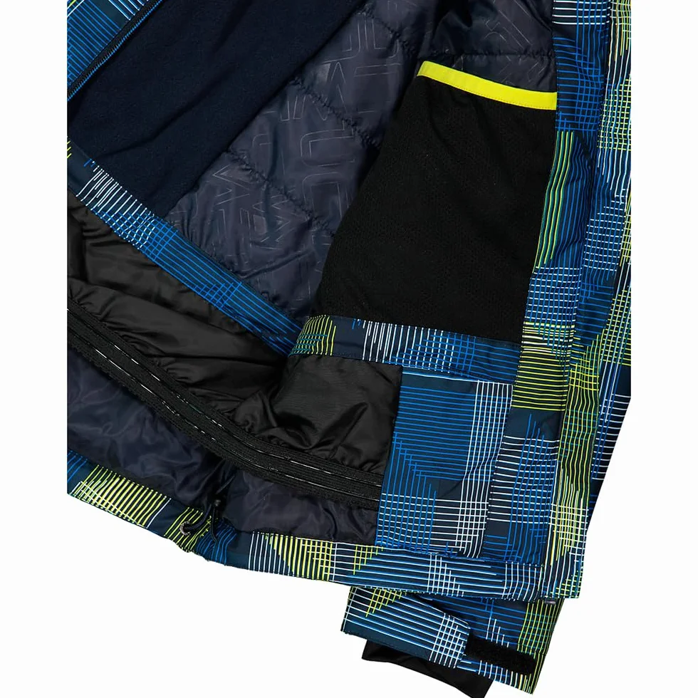 CMP Kid Jacket Snaps Hood Blue ROYAL-B.Blue-Winter Sun - 128