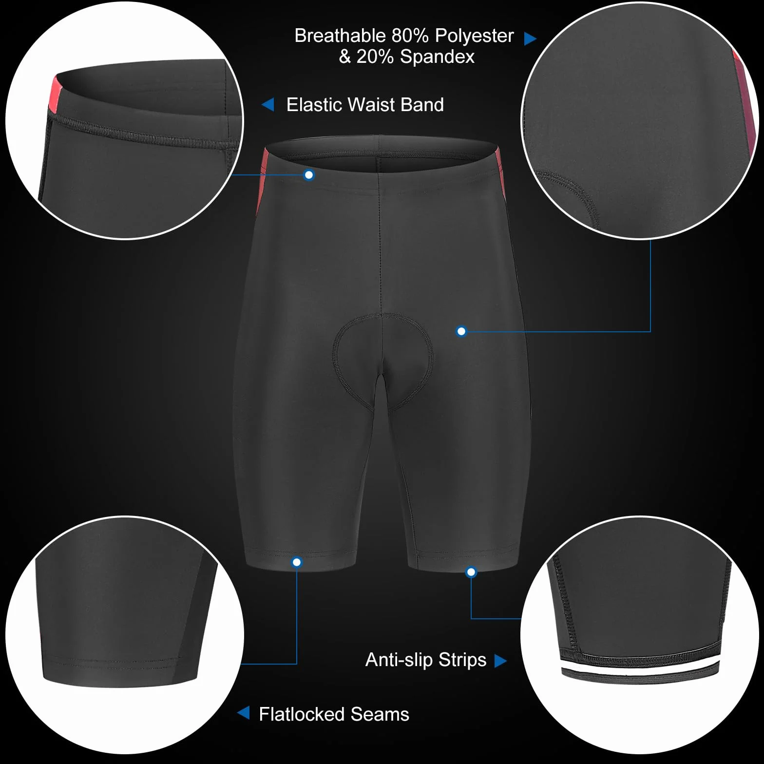 Lixada Kurzarm Radtrikot Rennrad trikot herren Herren Atmungsaktives Sommer Kurzarm Bike Shirt und Radhose gepolsterte Shorts, MTB Fahrrad Anzug für Radsport Outdoor Sport